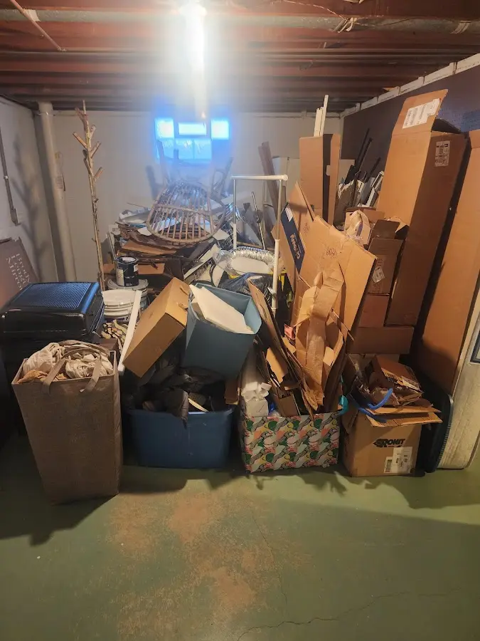 Roll-off dumpster container at job site for Roll Off Dumpster Rental in Haddon